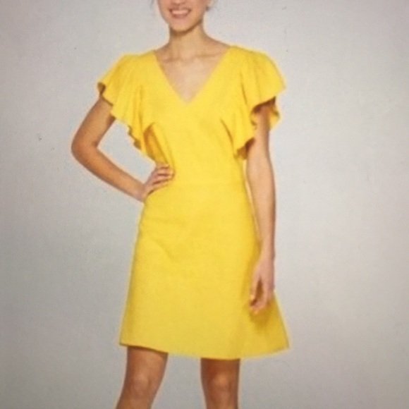 a new day Dresses & Skirts - NWT a new day Yellow Ruffled Sleeve Dress Size 14